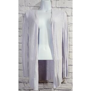 GAP Light Purple Long Sleeve Slub Knit Open Front Cardigan Small Lightweight